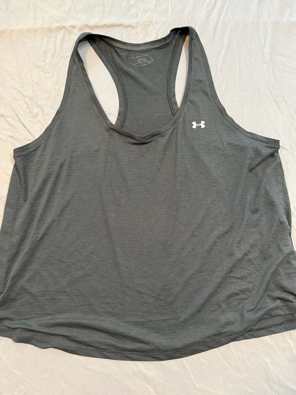 Under Armour Women's Gray HeatGear Racerback Athletic Tank Top